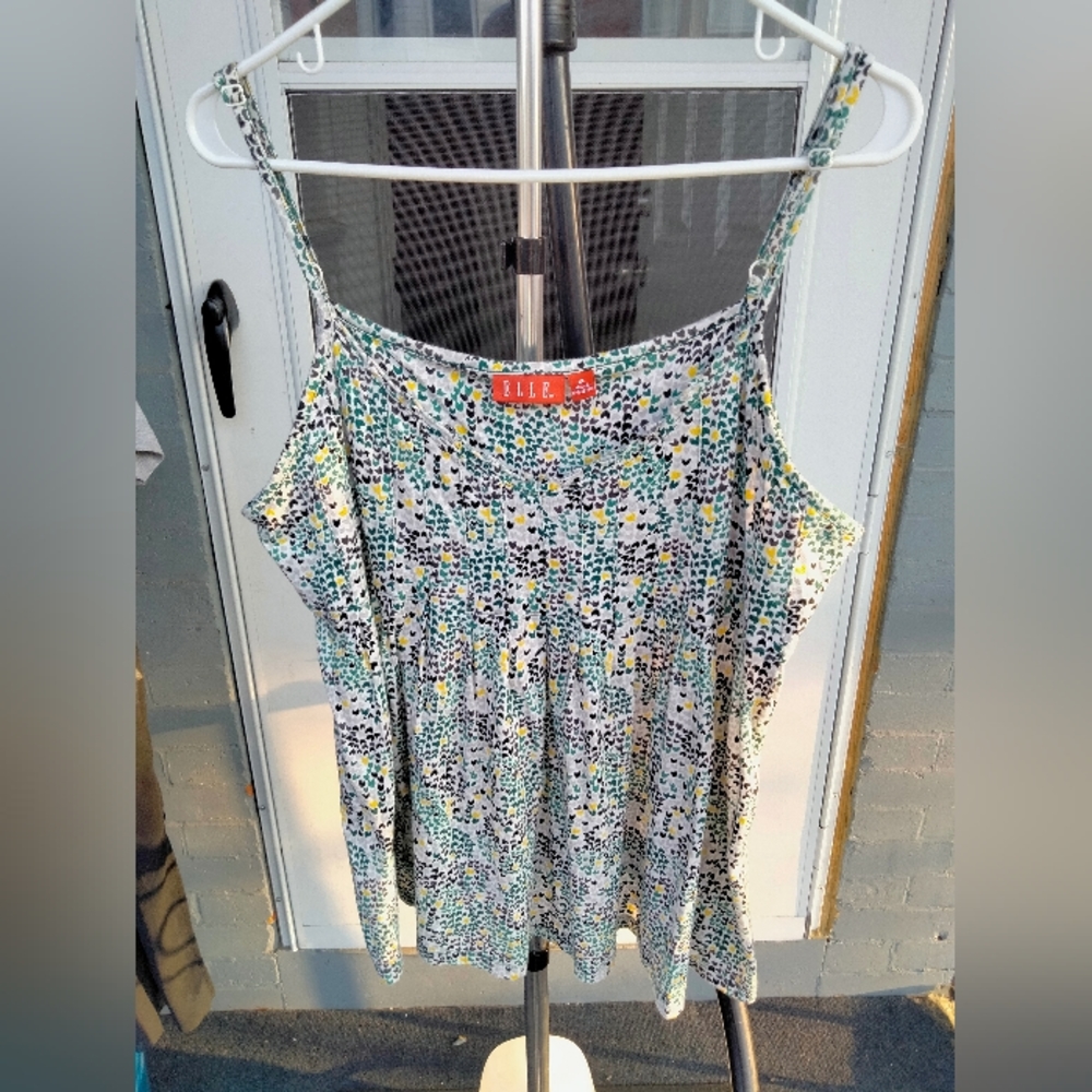 Ladies floral blouse top with strap Elle made from the Philippines